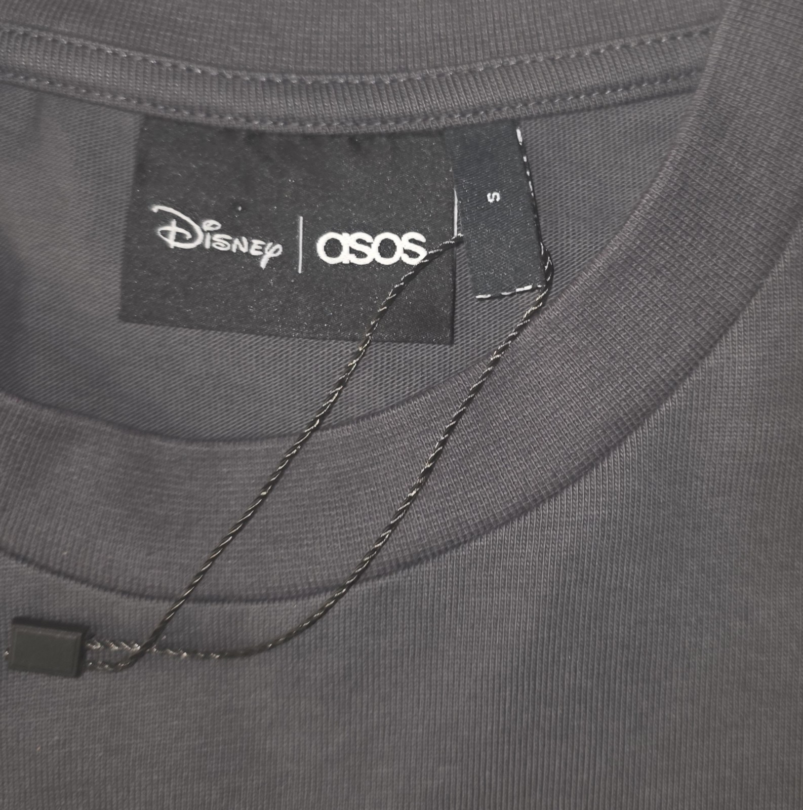 Asos Design Disney Cupid Mickey Boxy Oversized T-Shirt Mens Small Gray Tshirt 3i