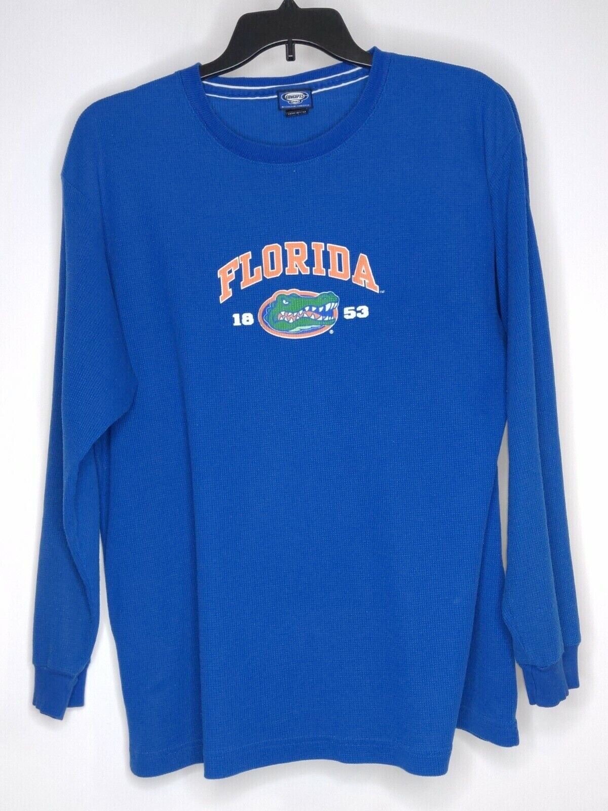 Concepts Sport Florida Mens Color Blue (Missing Tags, Stains) Long Sleeve Shirt