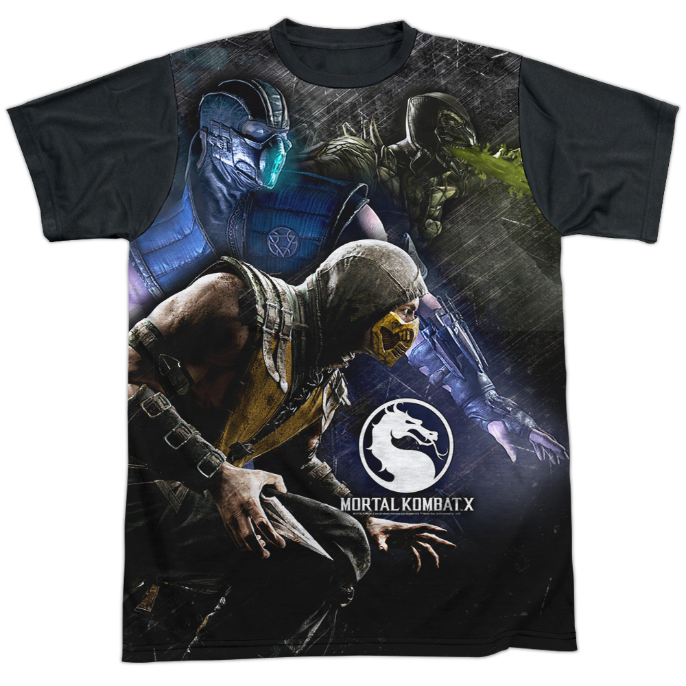 MORTAL KOMBAT X THREE OF A KIND Licensed Adult Men&rsquo;s Graphic Tee Shirt SM-3XL