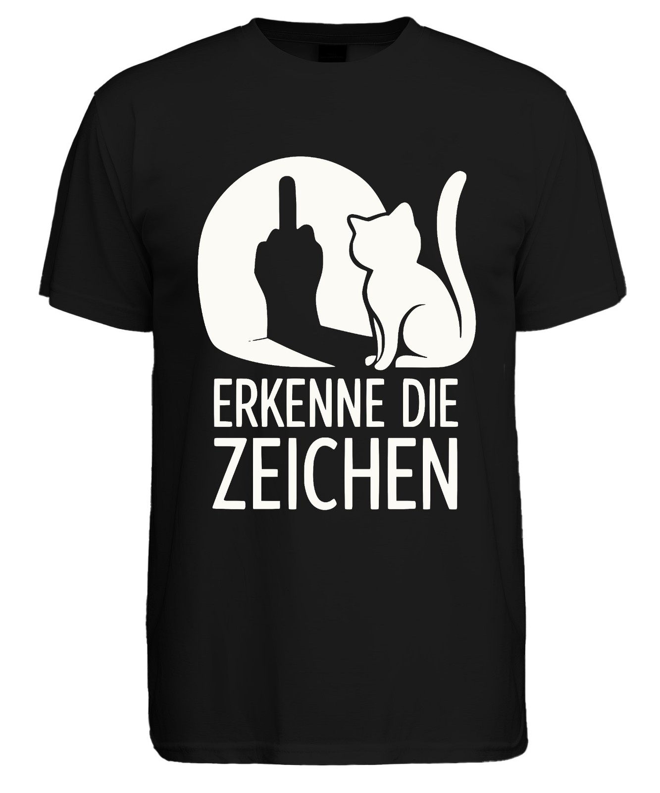 Recognize The Signs Cat Middle Finger Humour Gift Cats Mens T-Shirt