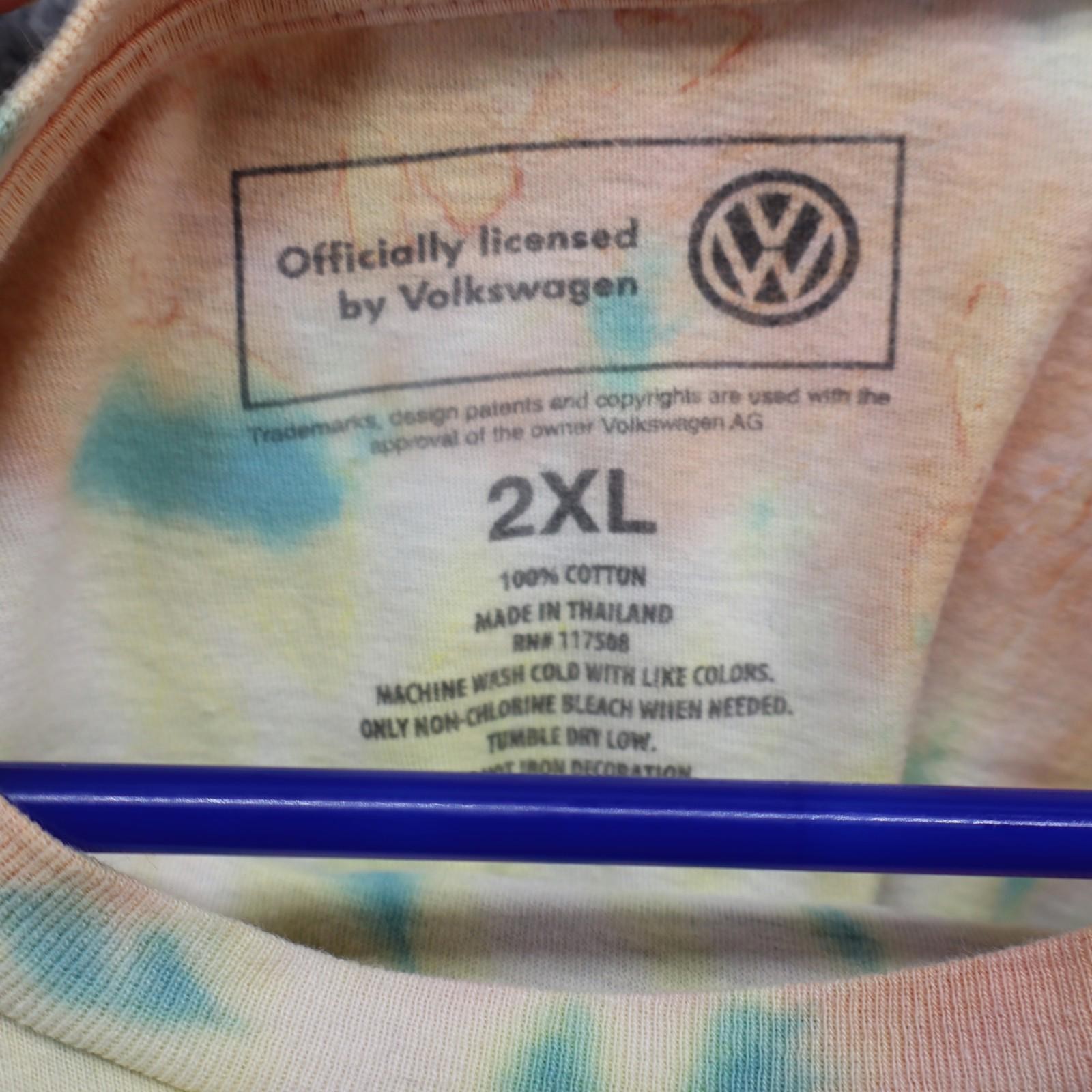 Volkswagen T-shirt Mens 2XL Tie Dye Official VW Bus Rare