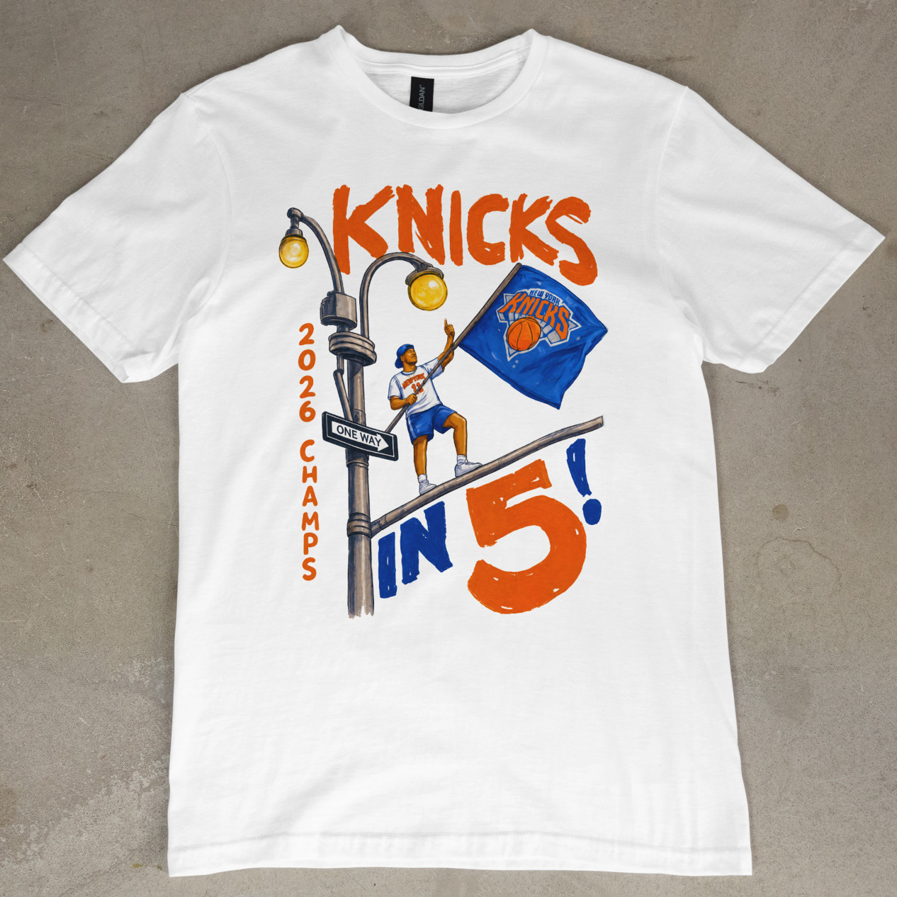 New York Knicks Graphic Tee Jersey Championship 2026 NBA Champs T-Shirt Vintage