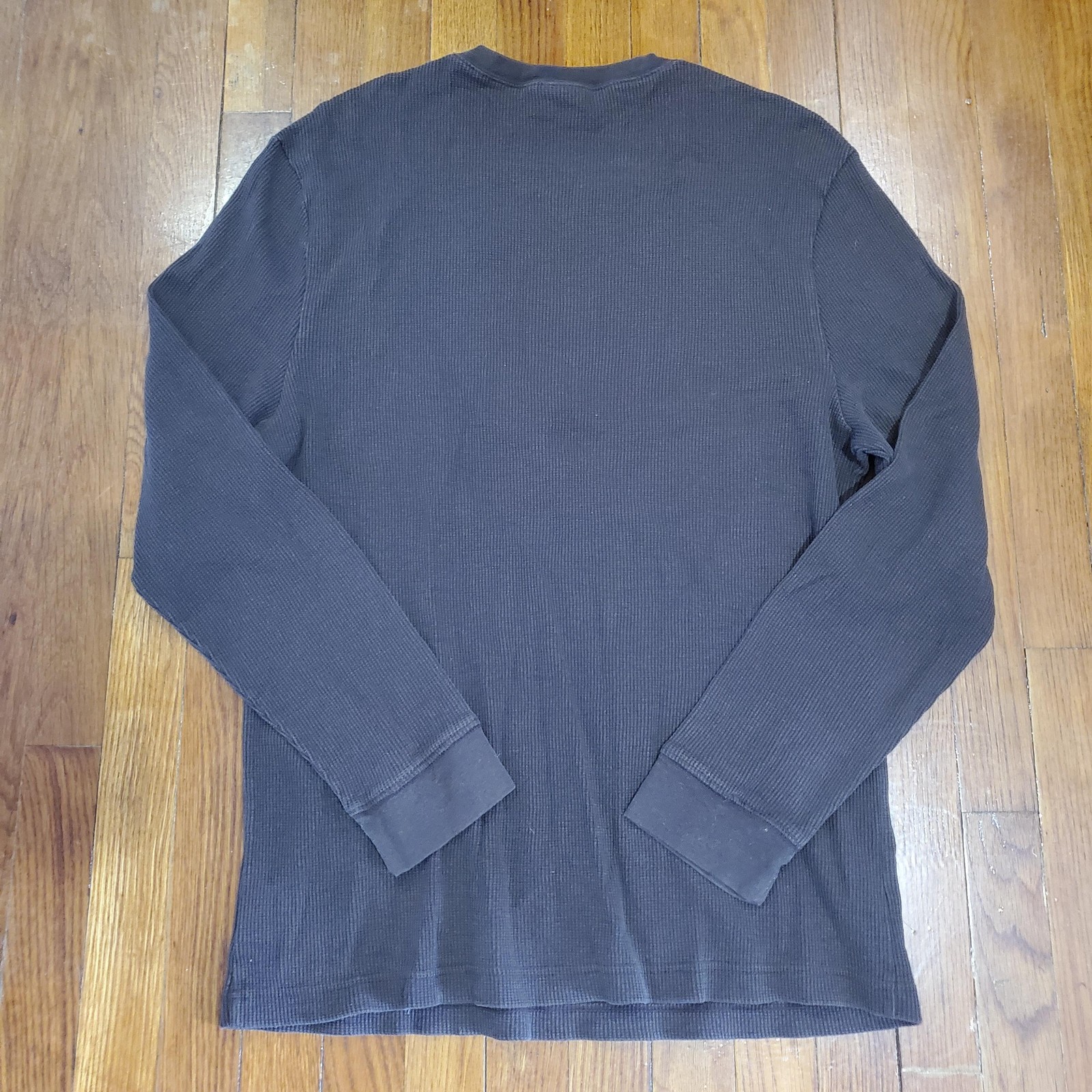 Vans Thermal Shirt Mens 2XL Brown Skull Poker Cards Graphic Long Sleeve Tee