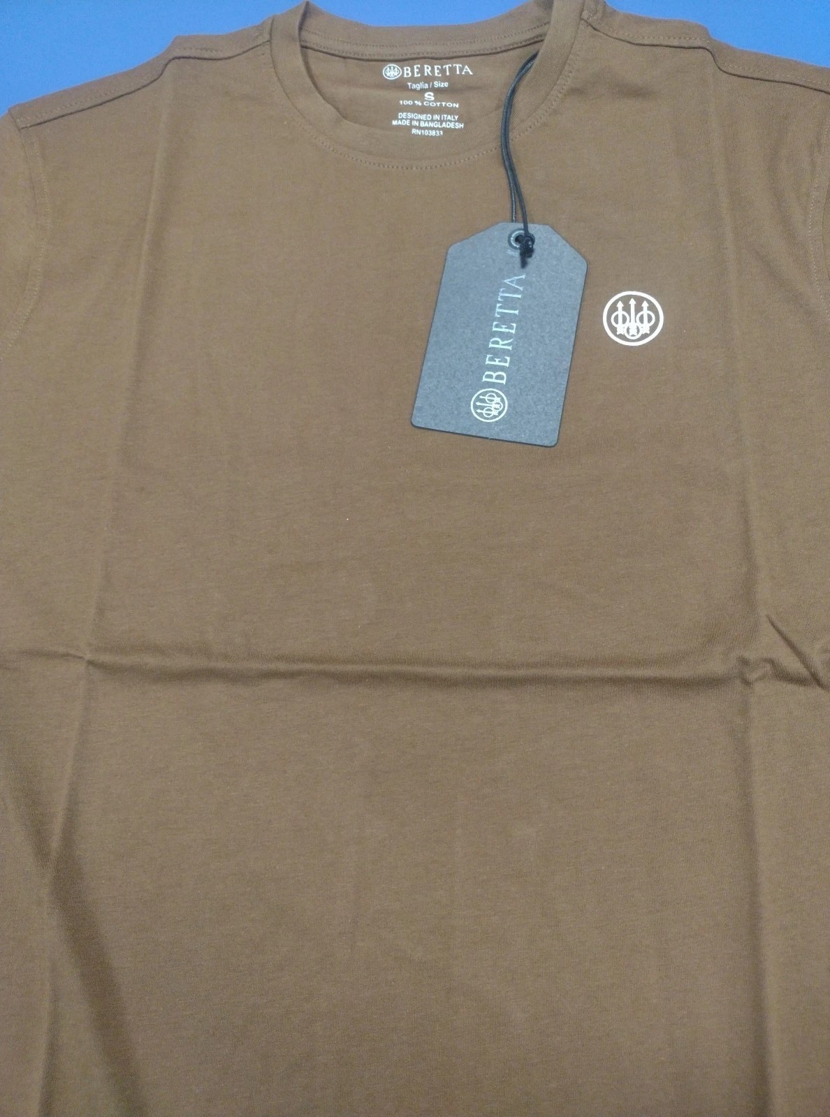 Official Licensed Beretta Tabacoo Brown Circle T Shirt Gun Pistol UK M / US S