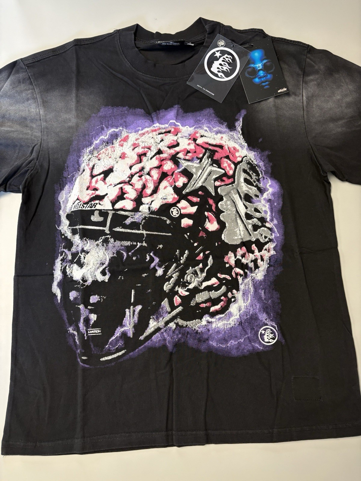 Hellstar Powered By The Star Tee Black Size S Authentic NWT Capsule 10 Shirt