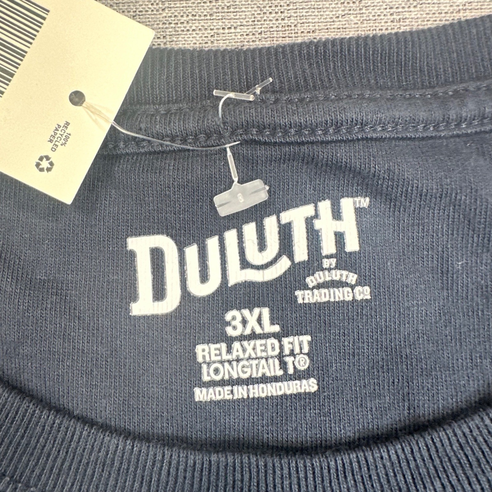 Duluth Trading Co Shirt Mens 3XL Navy Relaxed Longtail T Long Sleeve Pocket NEW