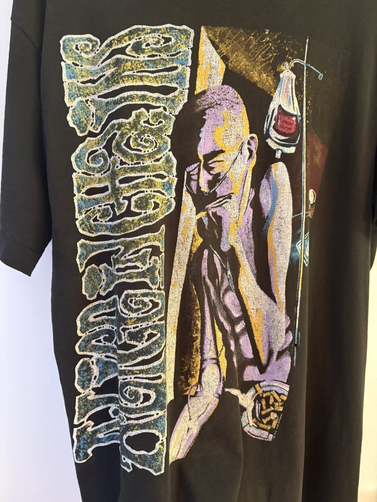 Alice In Chains SickMan VTG 1992 T Shirt 22×28 XL Single Stitch No Tag CLEAN