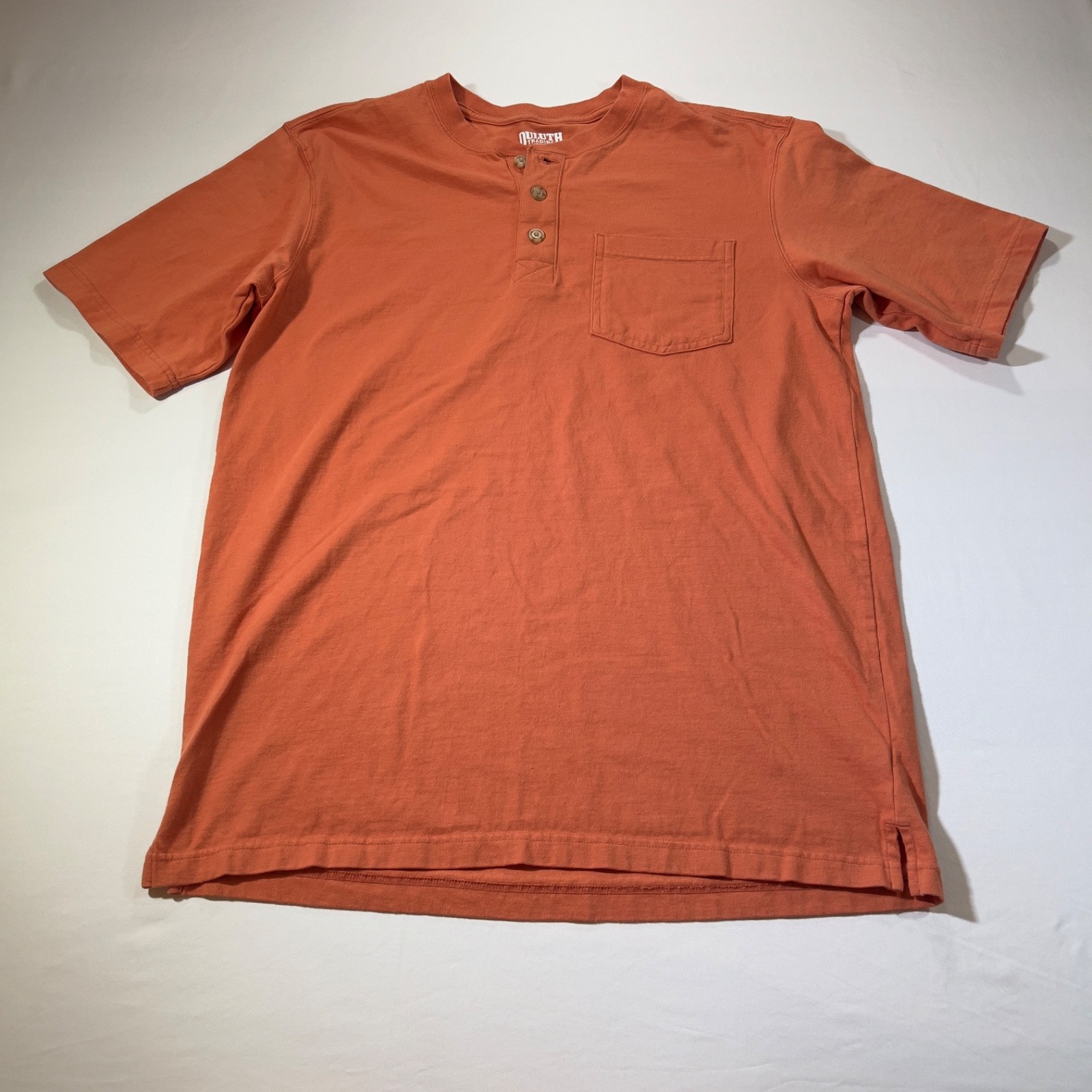 Duluth Trading Co Short Sleeve Pocket Longtail Tee Rust Orange Size Medium