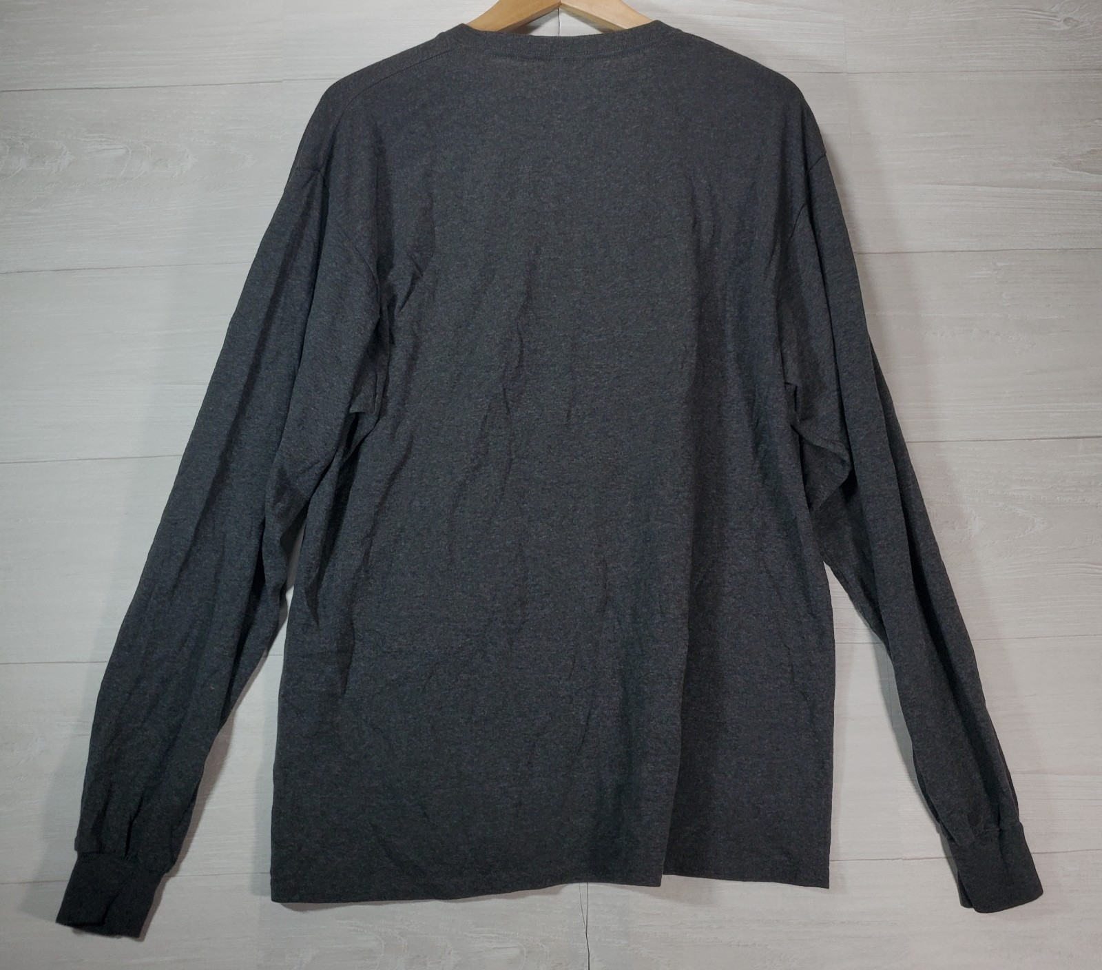 Bone Collector Shirt Mens Large Heather Gray Long Sleeve Deer Buck Skull Hunting