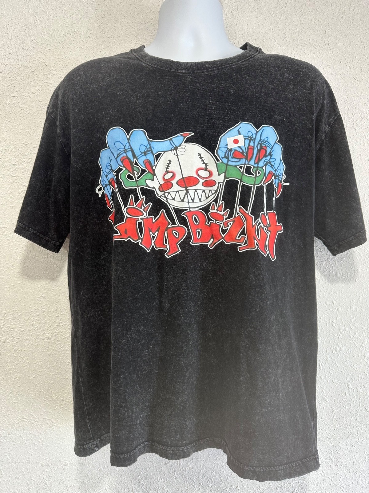 Vintage Limp Bizkit Clown Puppet T-Shirt Black Size Large