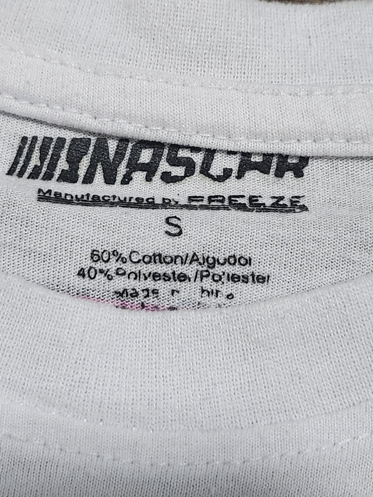 Nascar Racing Daytona 500 Checker Flag Finish Line Mens T Shirt Tee Small White