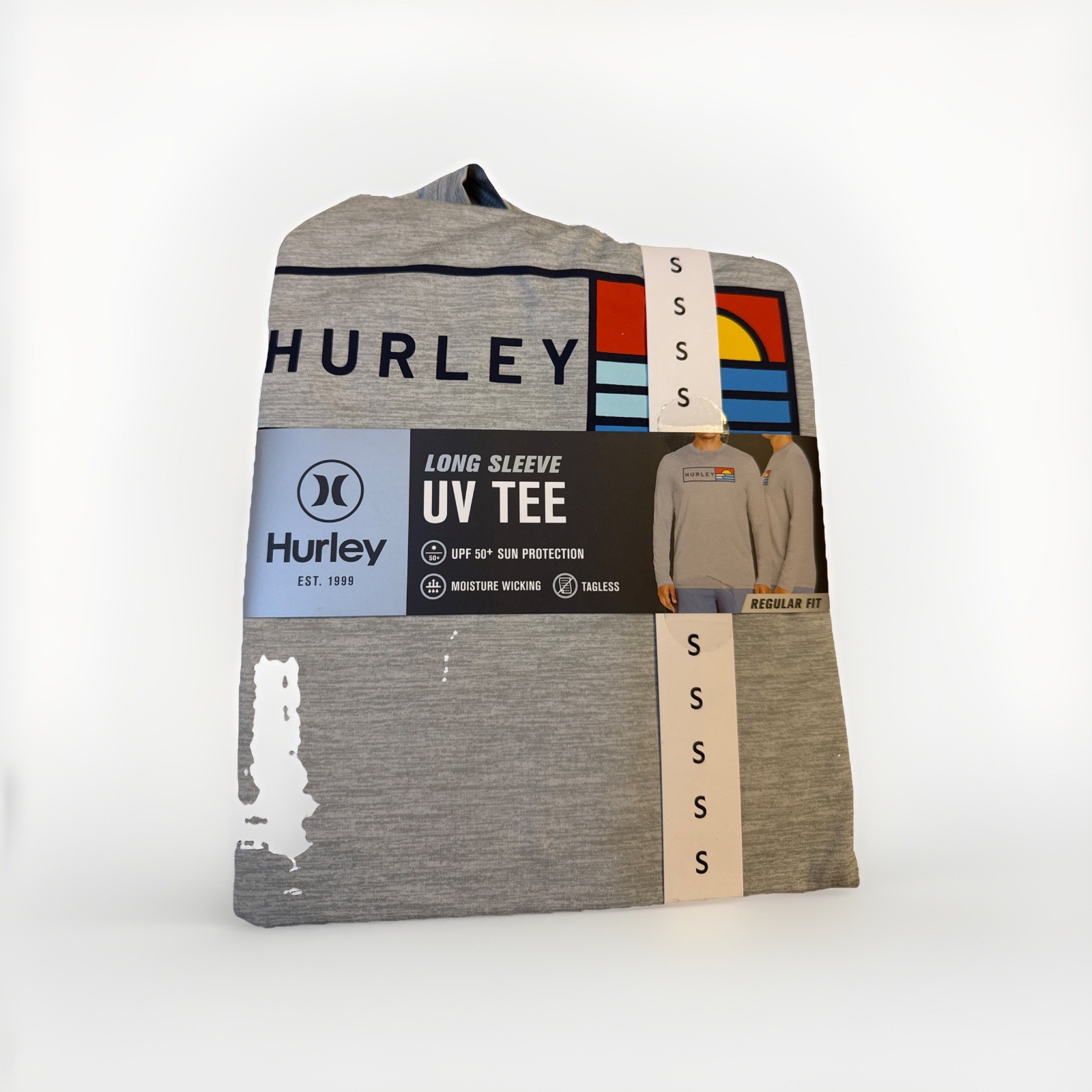 Hurley Grey Long Sleeve Sun Protection Sz S Mens Shirt multiple Colors
