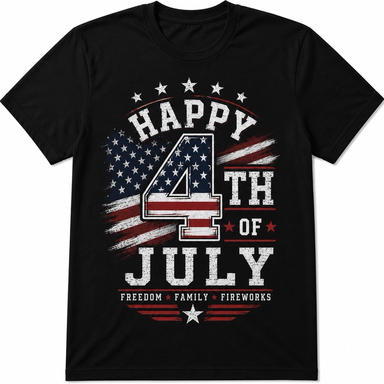 Patriot Apparel t-shirt for men 4th of July USA flag eagle graphic black