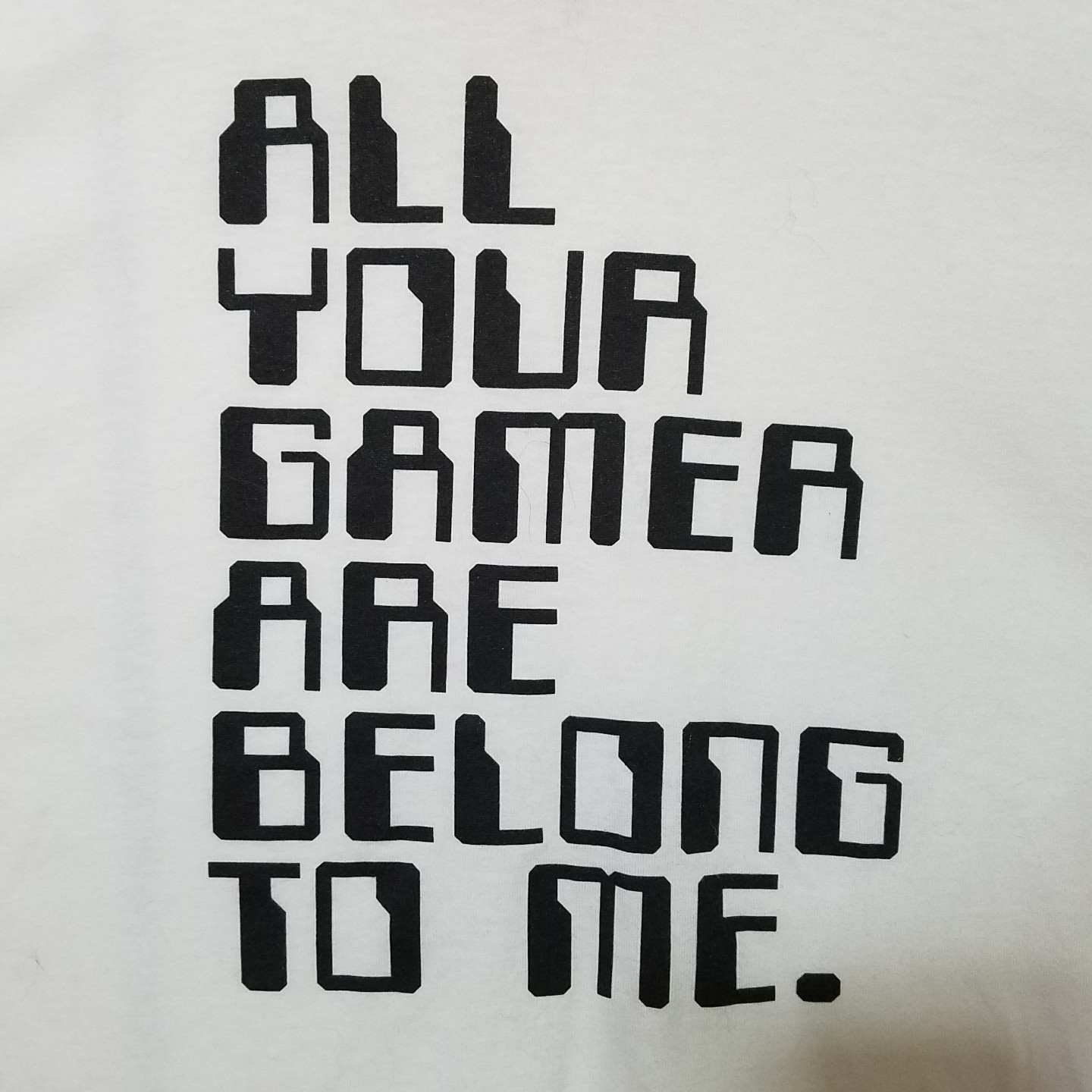 Windows Raise Your Game T Shirt All Your Gamer Are Belong XL White Red Ringer