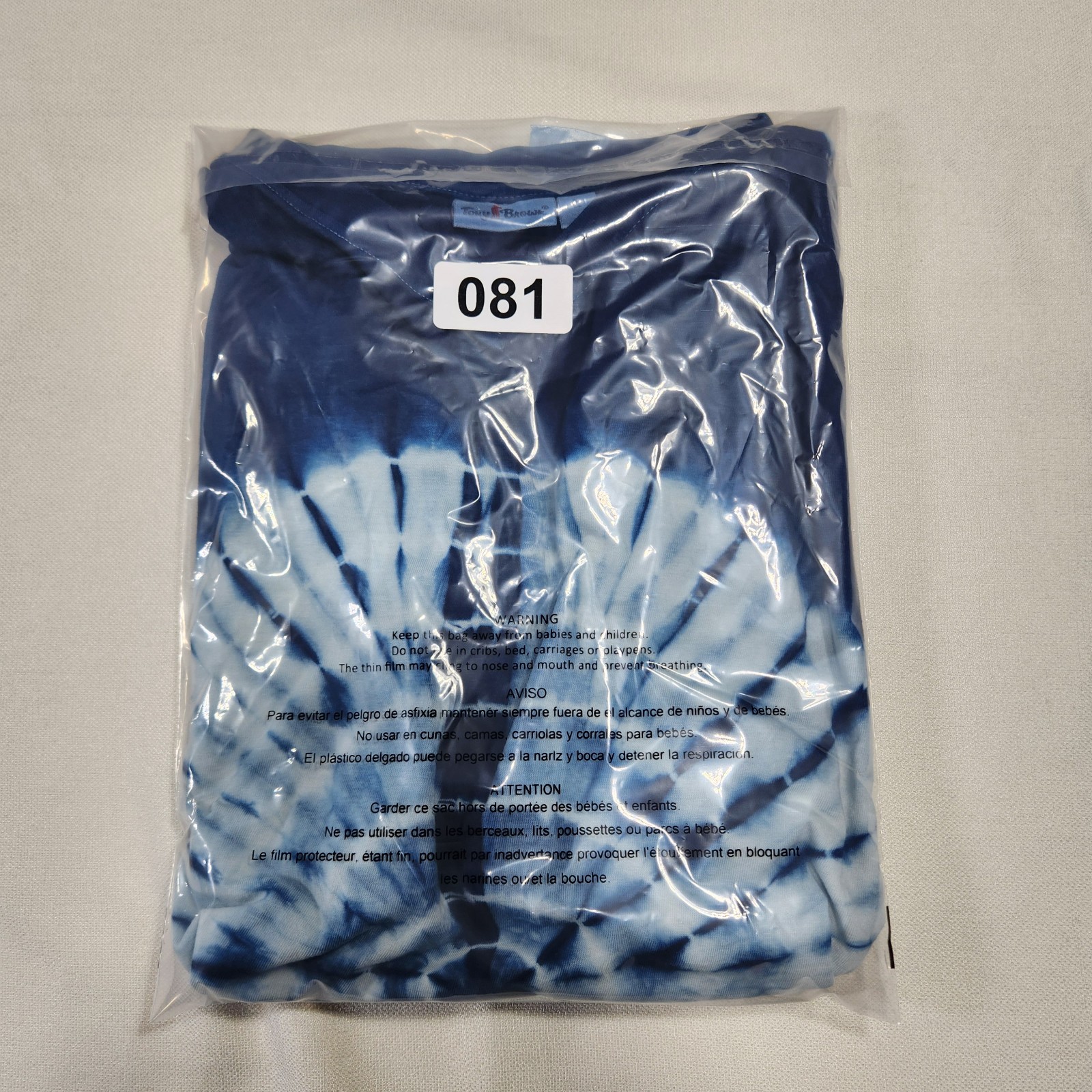 Tie Dye Shirt, Tony Brown, Large, Blue, Front Back and Shoulder Graphics
