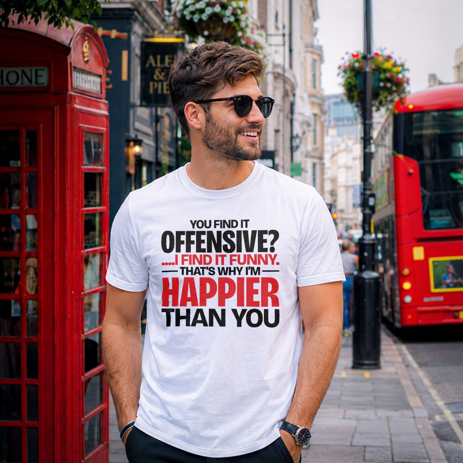 You Find It Offensive I Find It Funny Mens T Shirt Rude Sarcastic Sarcasm Tee