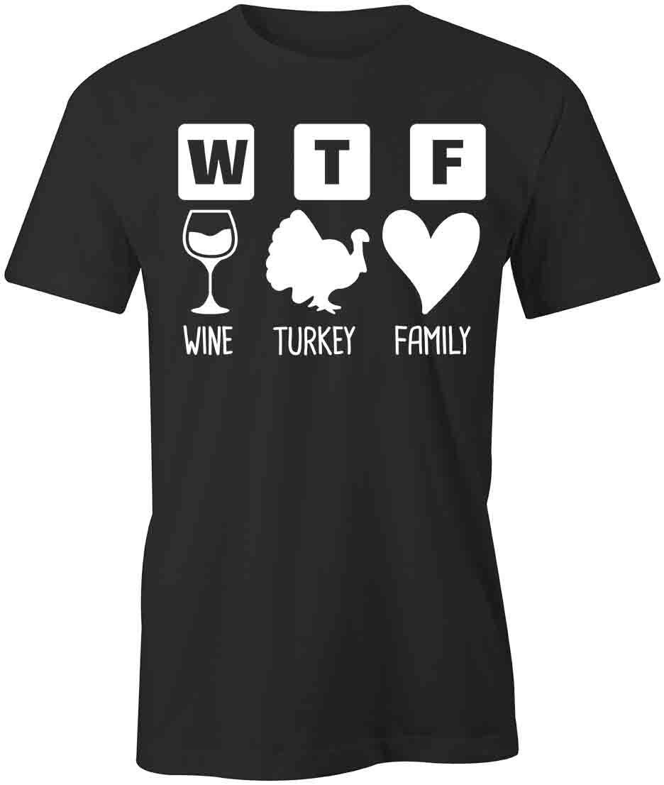 WINE TURKEY FAMILY TShirt Tee Short-Sleeved Cotton CLOTHING S1BSA400