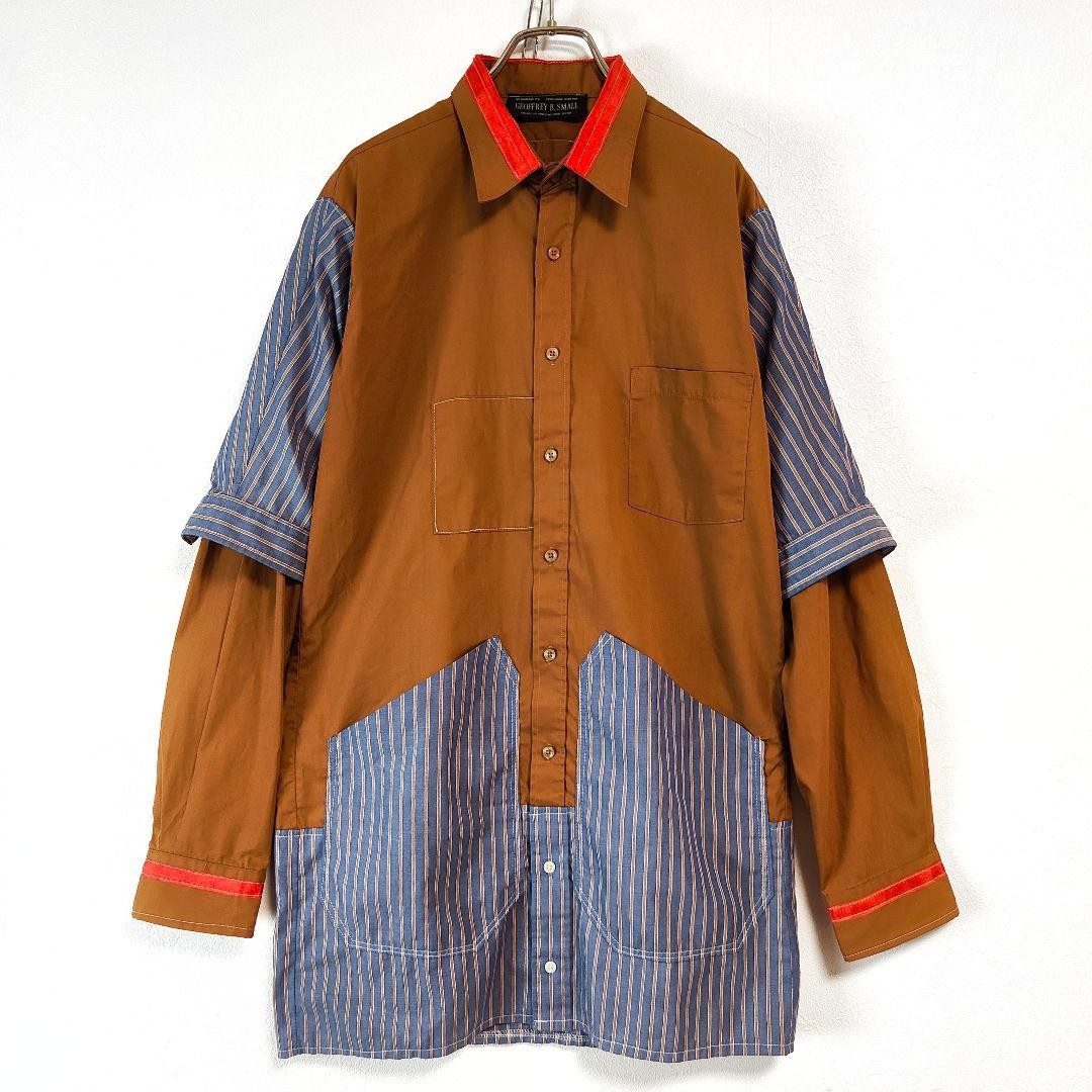 Used Geoffrey B.Small Docking Long-Length Shirt Layered Design Blocking
