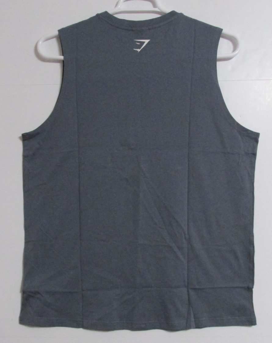Men&rsquo;s Gymshark 100% Cotton Crew Neck T-Shirt Tank Dusty Blue Gray Size MEDIUM