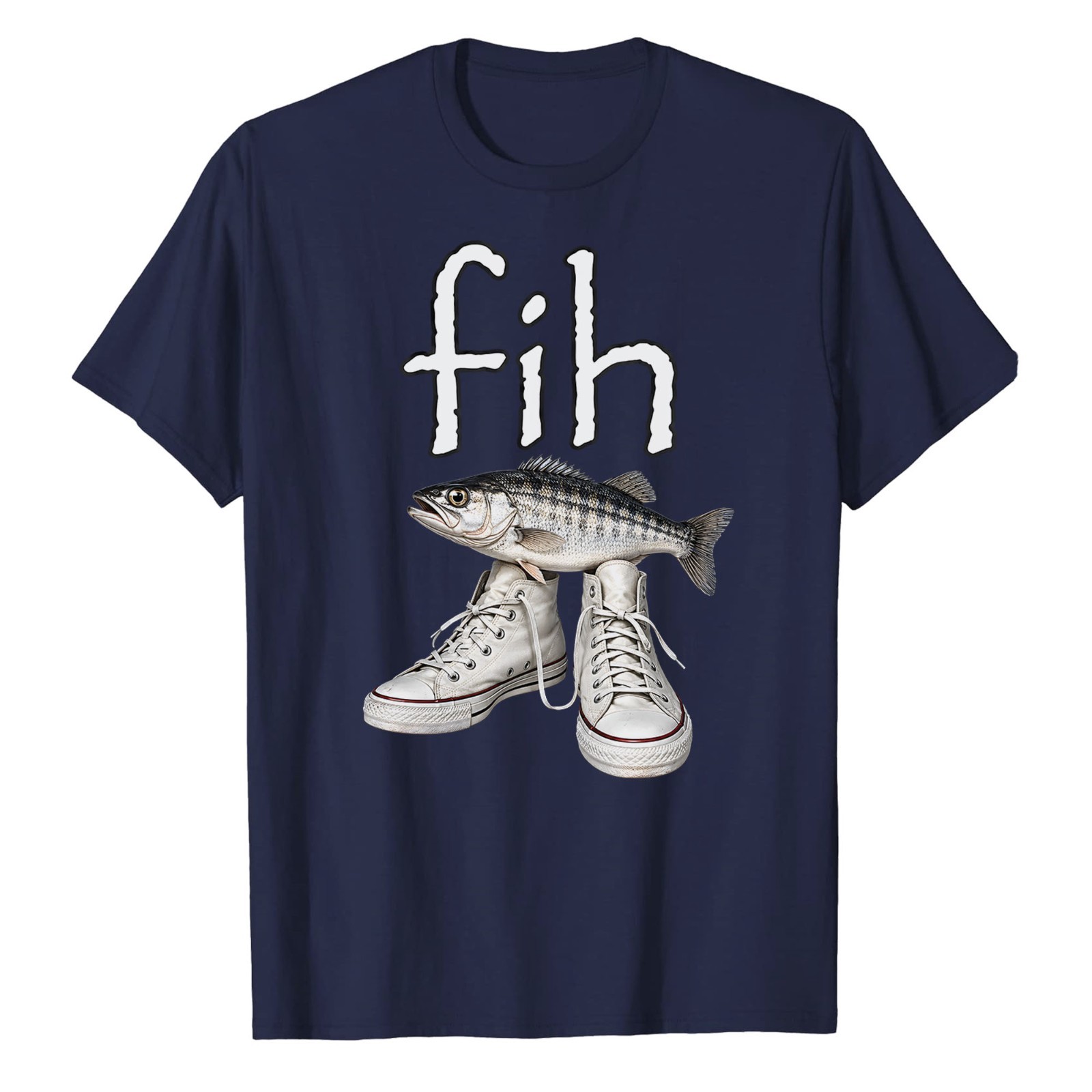 Shoes Fih Funny Misspelled Fish Meme T-Shirt Fisher Fisherman Fishing Bass Bait