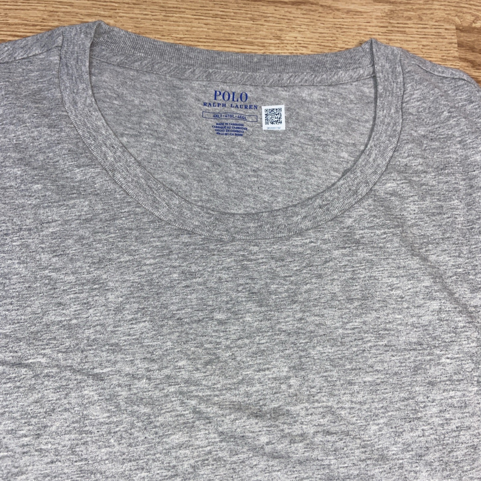 Polo Ralph Lauren Men’s Size 4XLT Grey Long Sleeve Shirt Pony Logo Classic Fit