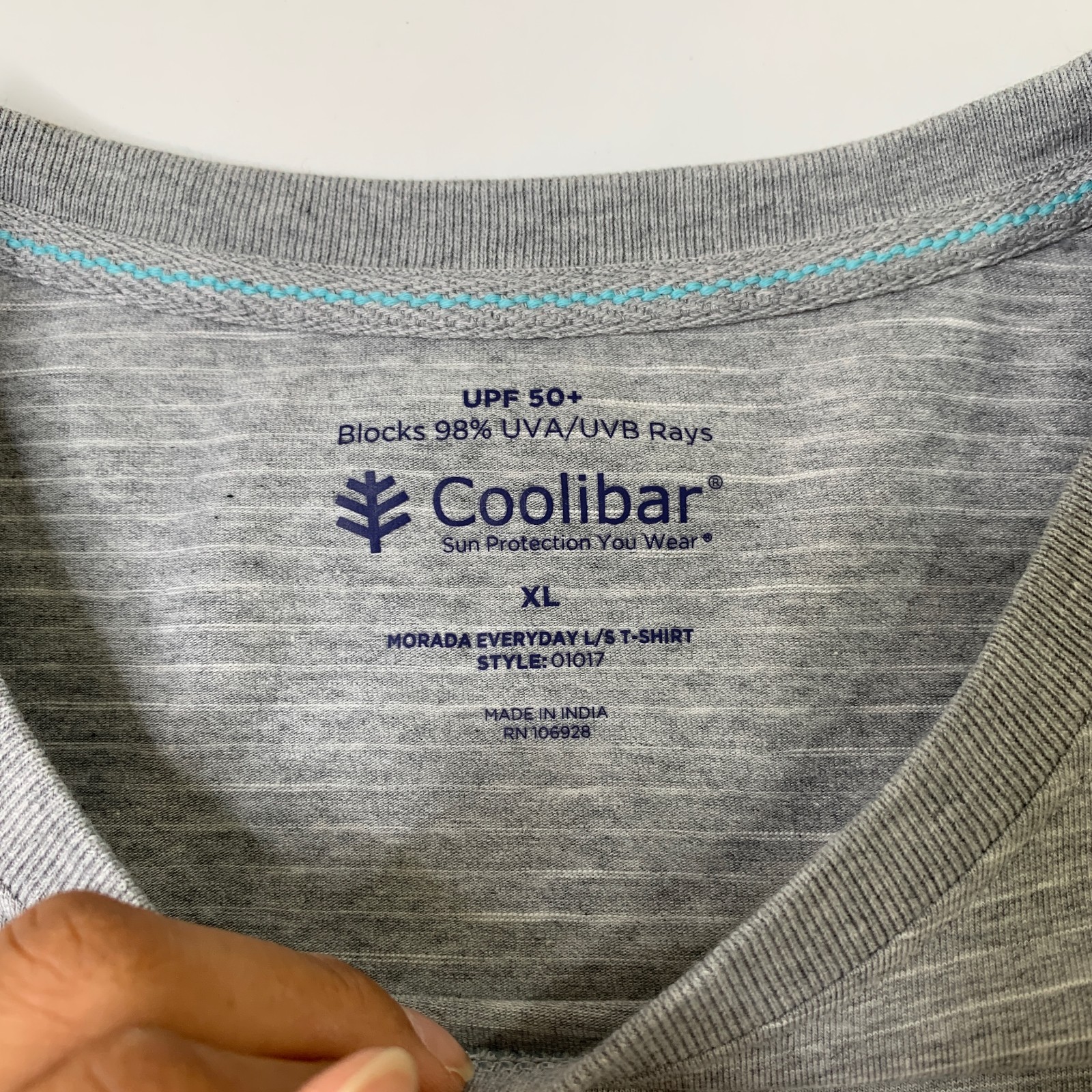 Coolibar T Shirt Mens Extra Large Morada Everyday Long Sleeve Crew Neck UPF 50+