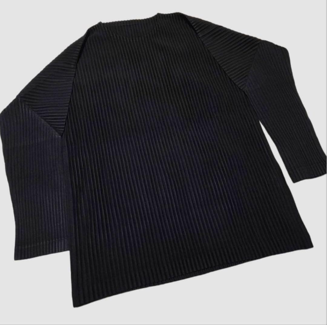 HOMME PLISSE ISSEY MIYAKE Long Sleeve T-Shirt Size 4 Black