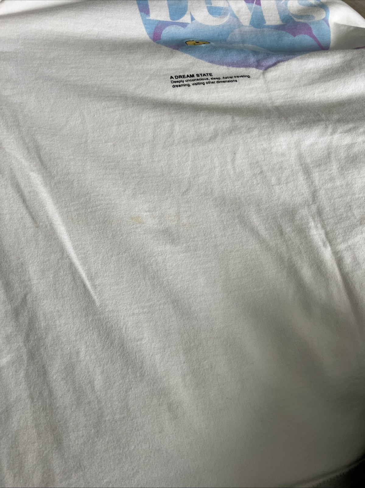 Levis Minimalist A Dream State White T-shirt Smiley Face Mens L Relaxed Fit