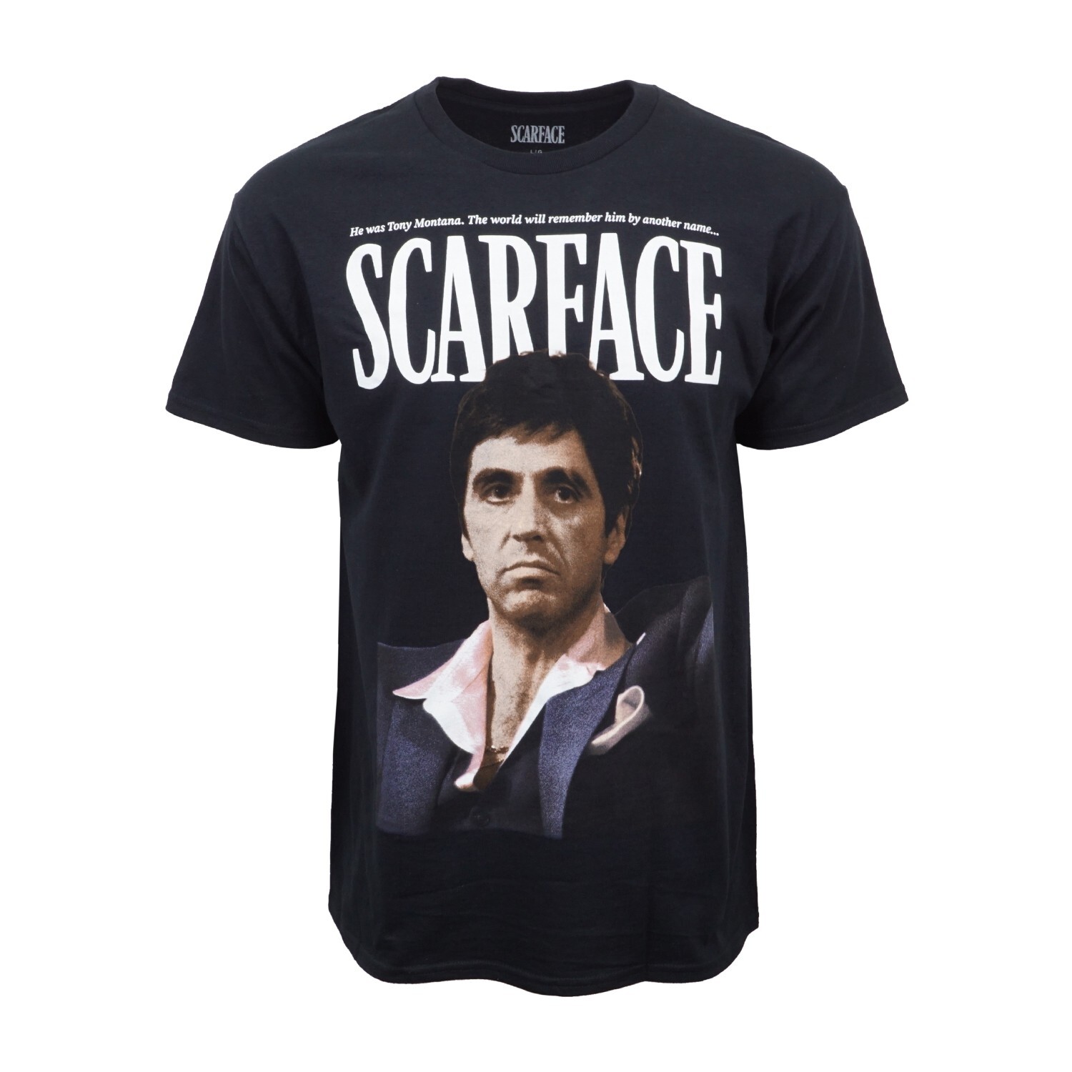 SCARFACE MENS HE WAS TONY MONTANA GRAPHIC T SHIRT