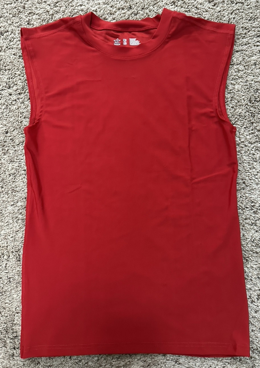 Alleson Athletic Sleeveless Shirt Men&rsquo;s XL RED New Tags adult compression 507MC