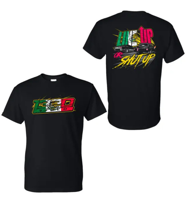 1320 Racing Skull Muscle Car Graphic T-Shirt Line Up or Shut Up Tee