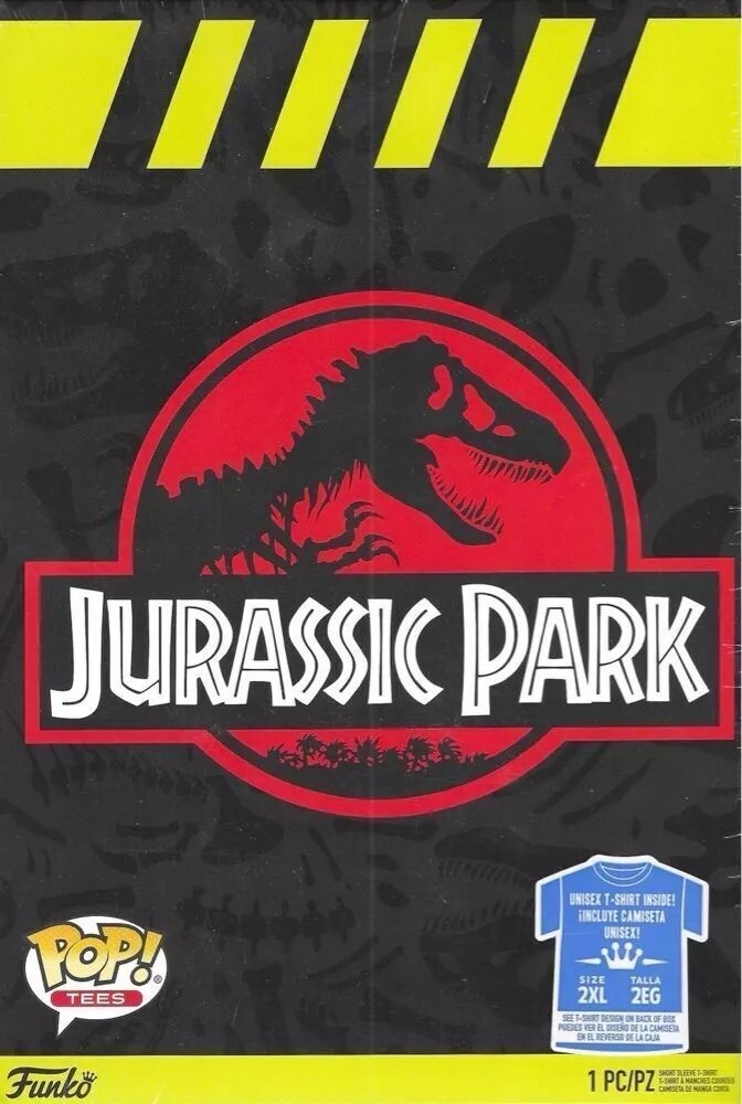 Funko Pop Tees Jurassic Park T-Shirt, Size M, XL & 2 XL – New / Sealed