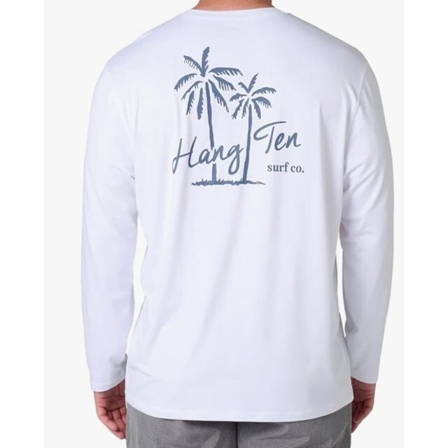 Hang Ten Men&rsquo;s Long Sleeve Sun Tee, UPF 50+, Quick-Dry Fabric, Lightweight, XL