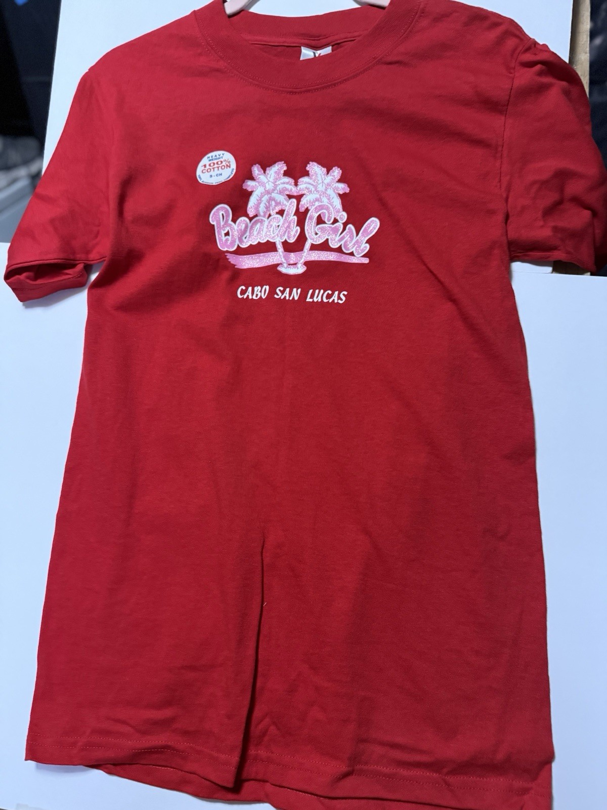 Yazbek Heavyweight Cotton Graphic Print Crew Neck T-Shirt Red Size S