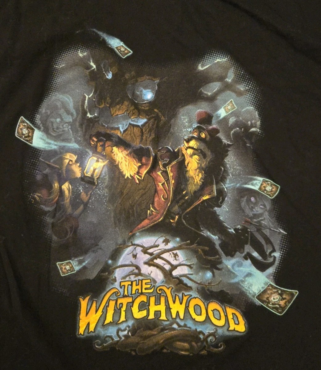 Vintage World of Warcraft Hearthstone The Witchwood Shirt Blizzard Game 2XL
