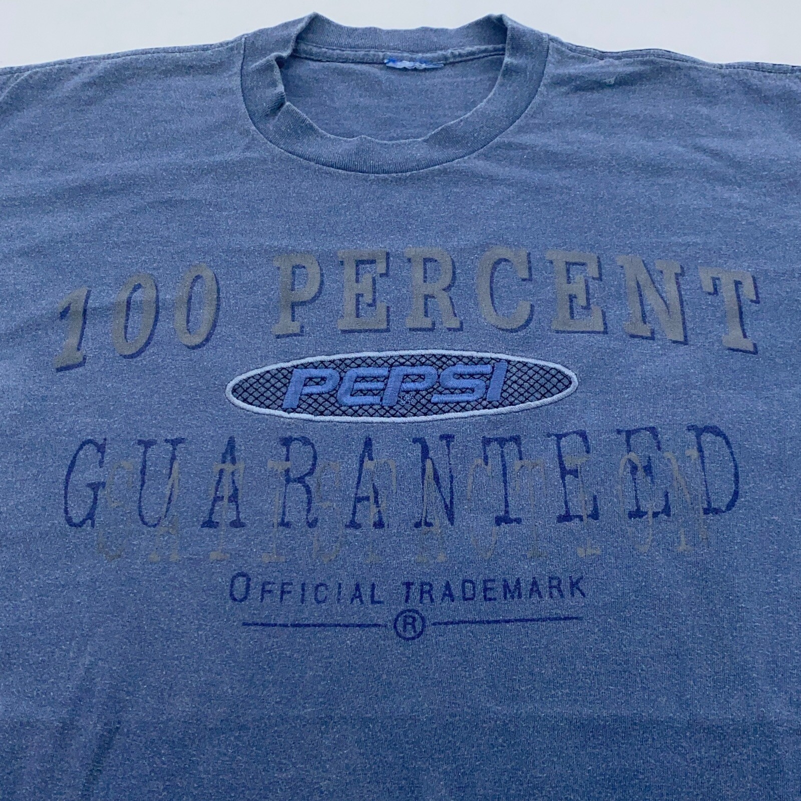 vintage 90s PEPSI 100% GUARANTEED T-Shirt XL soda pop snack food soft