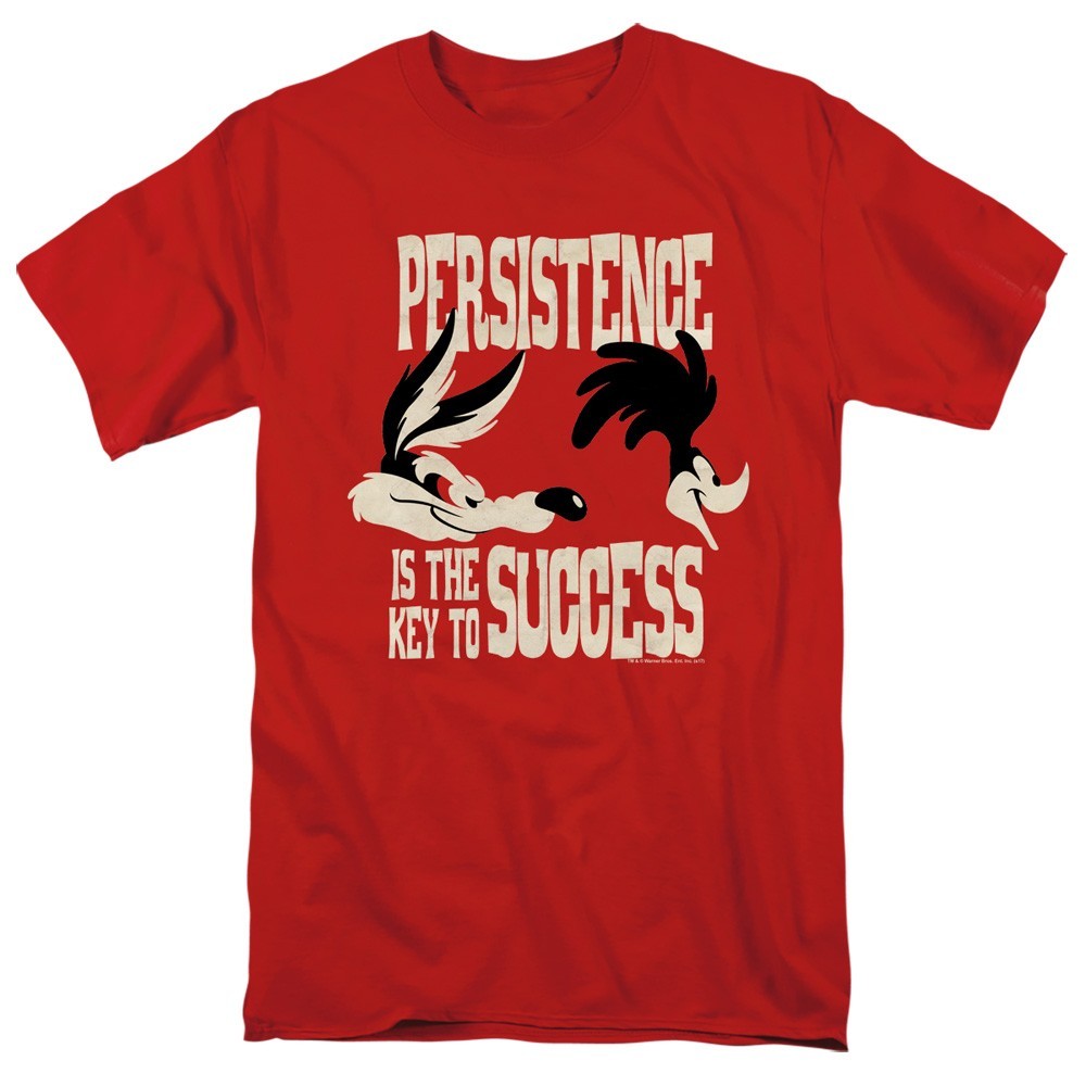 Looney Tunes Coyote Road Runner Persistence Mens T Shirt S-5XL Licensed Tee