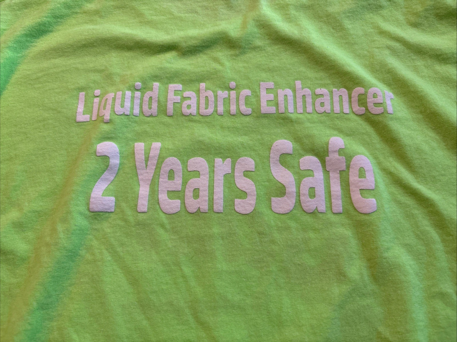 Neon Green Gain Fabric Softener Jerzees 50/50 T Shirt Two Years Safe Sz XL