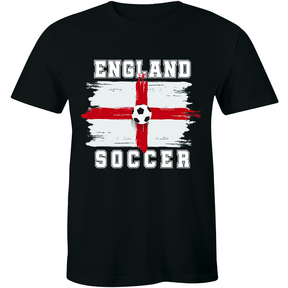England Flag Soccer Ball World Cup English Nationality Ethnic Pride-Mens T-shirt