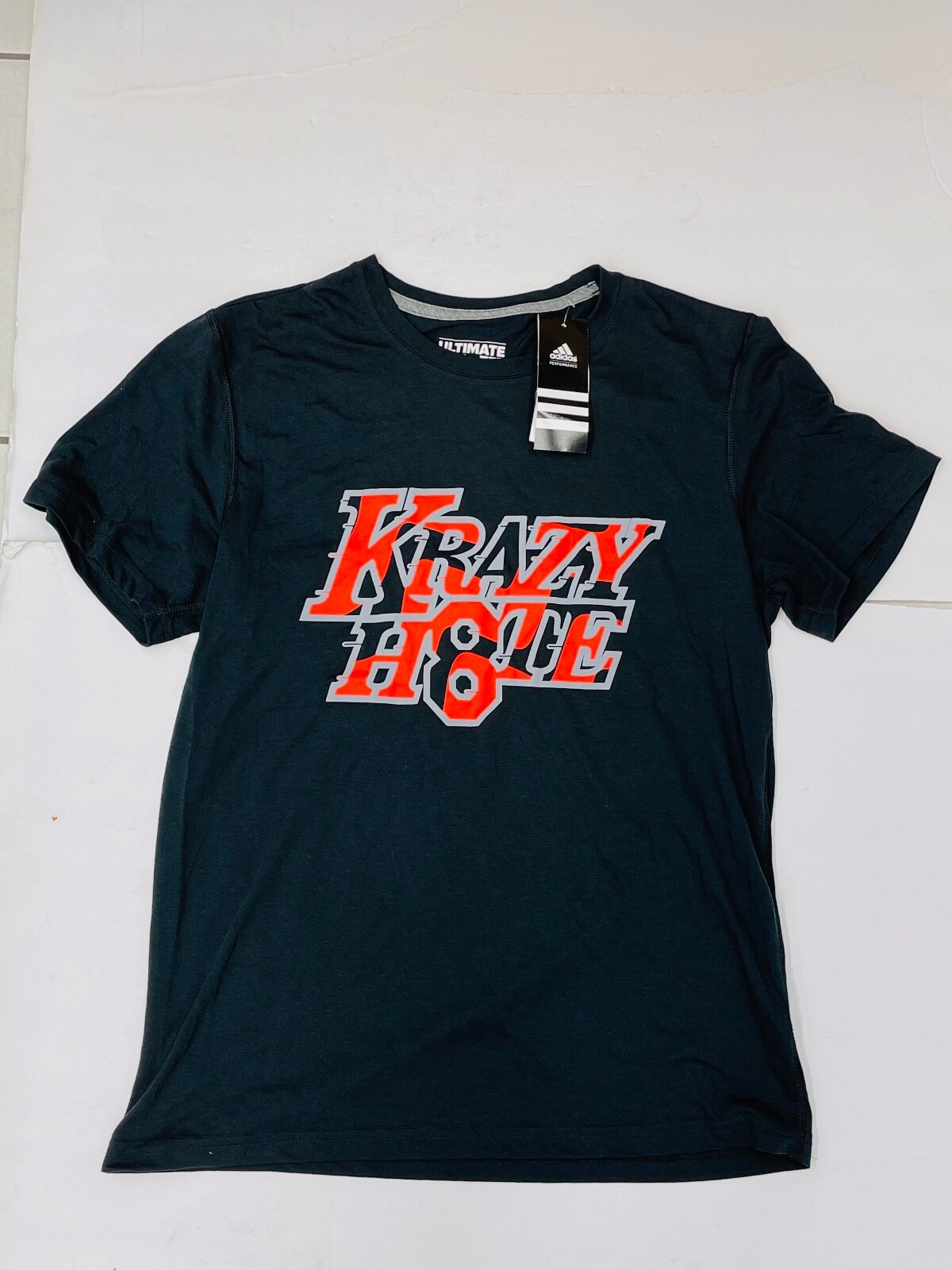 Mens Adidas Ultimate Tee logo t-Shirt-Size MEDIUM CLIMALITE NEW « KRAZY H8TE »