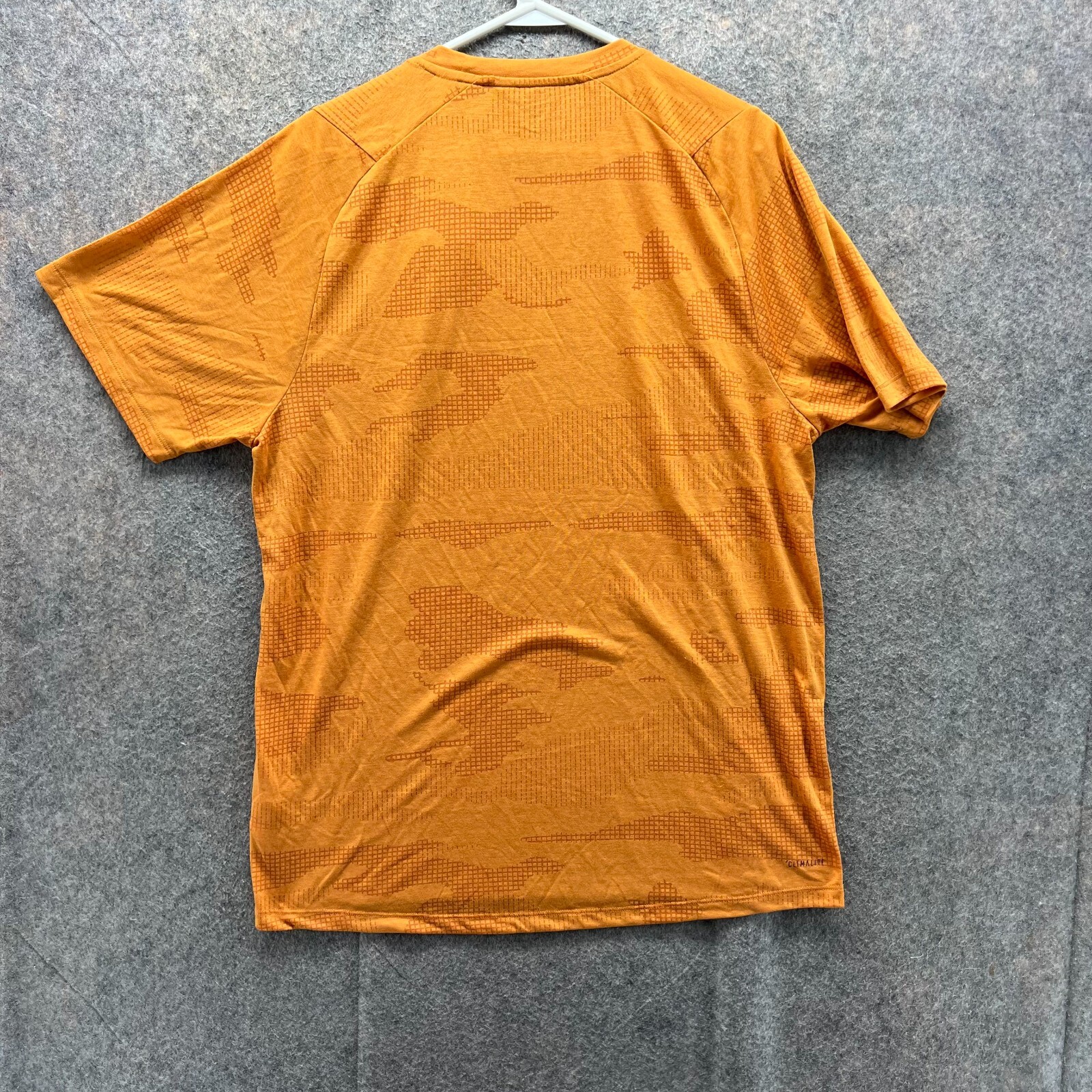 Adidas Shirt Mens Large Orange Camo Burnout Jersey Freelift Originals Climalite