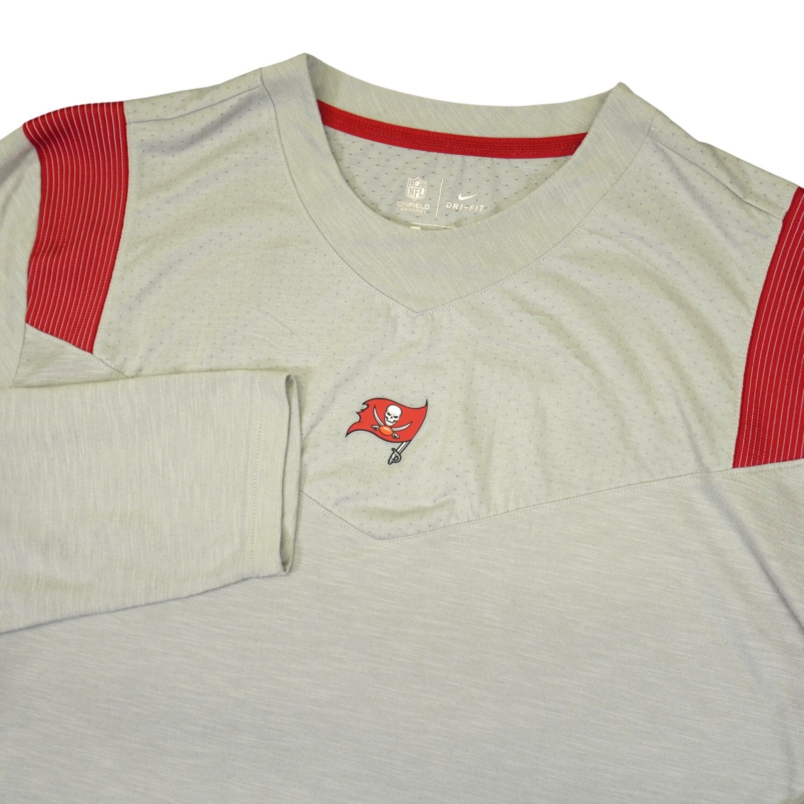Nike Tampa Bay Buccaneers Shirt Mens XL Grey Long Sleeve NFL On-Field Dri-FIT