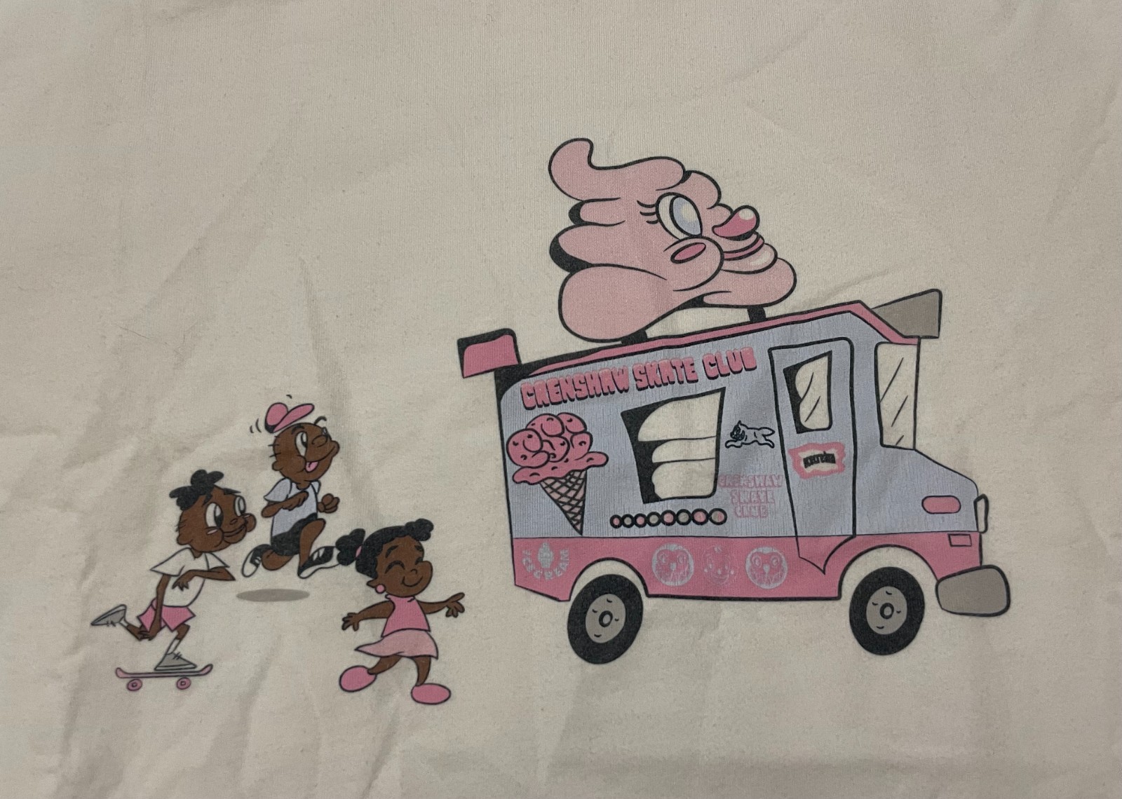 VTG Ice Cream Crenshaw Skate Club T-Shirt Men&rsquo;s L White Pharrell BBC Streetwear