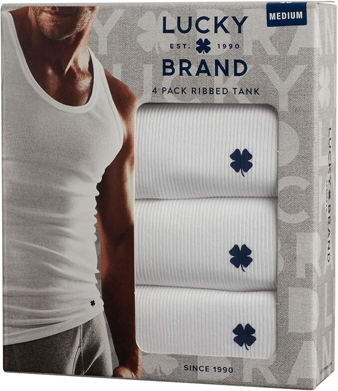 LUCKY BRAND® Men&rsquo;s Men&rsquo;s 4 Pack Everyday A-Shirts (TOP Tank) COTTON CPT15004