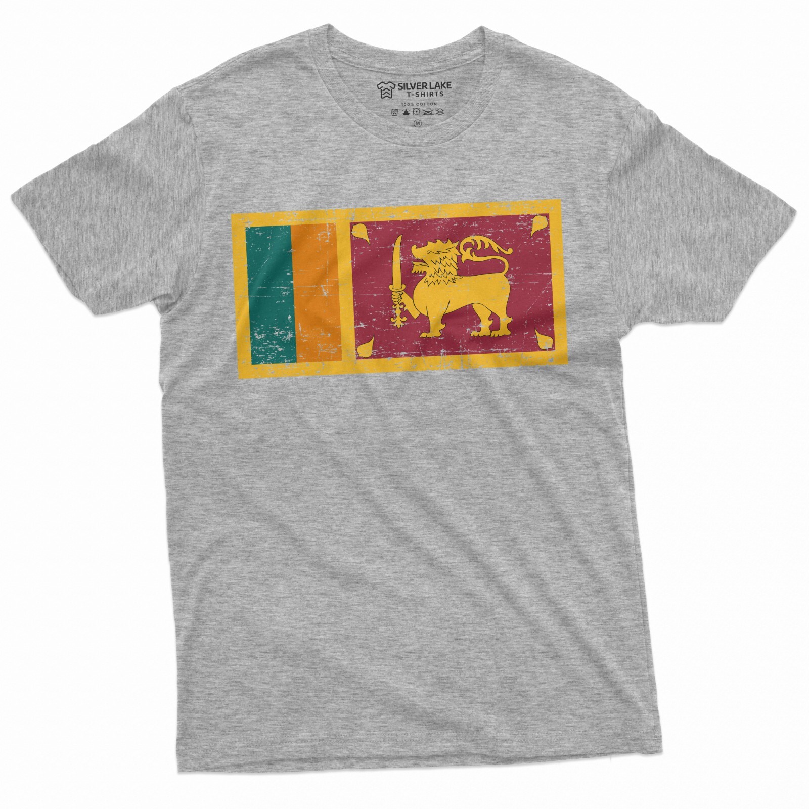 Sri Lanka Flag T-shirt Sri Lanka Coat of Arms nationality Patriotic Unisex Shirt