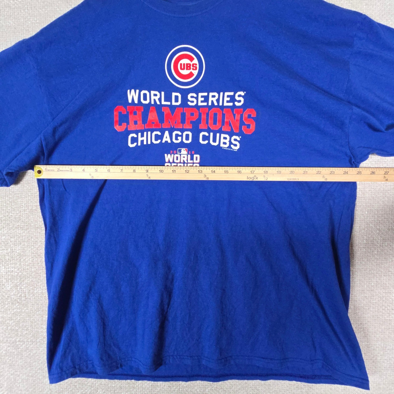 MLB Chicago Cubs 2016 World Series Champions T-Shirt Mens 2XL Blue