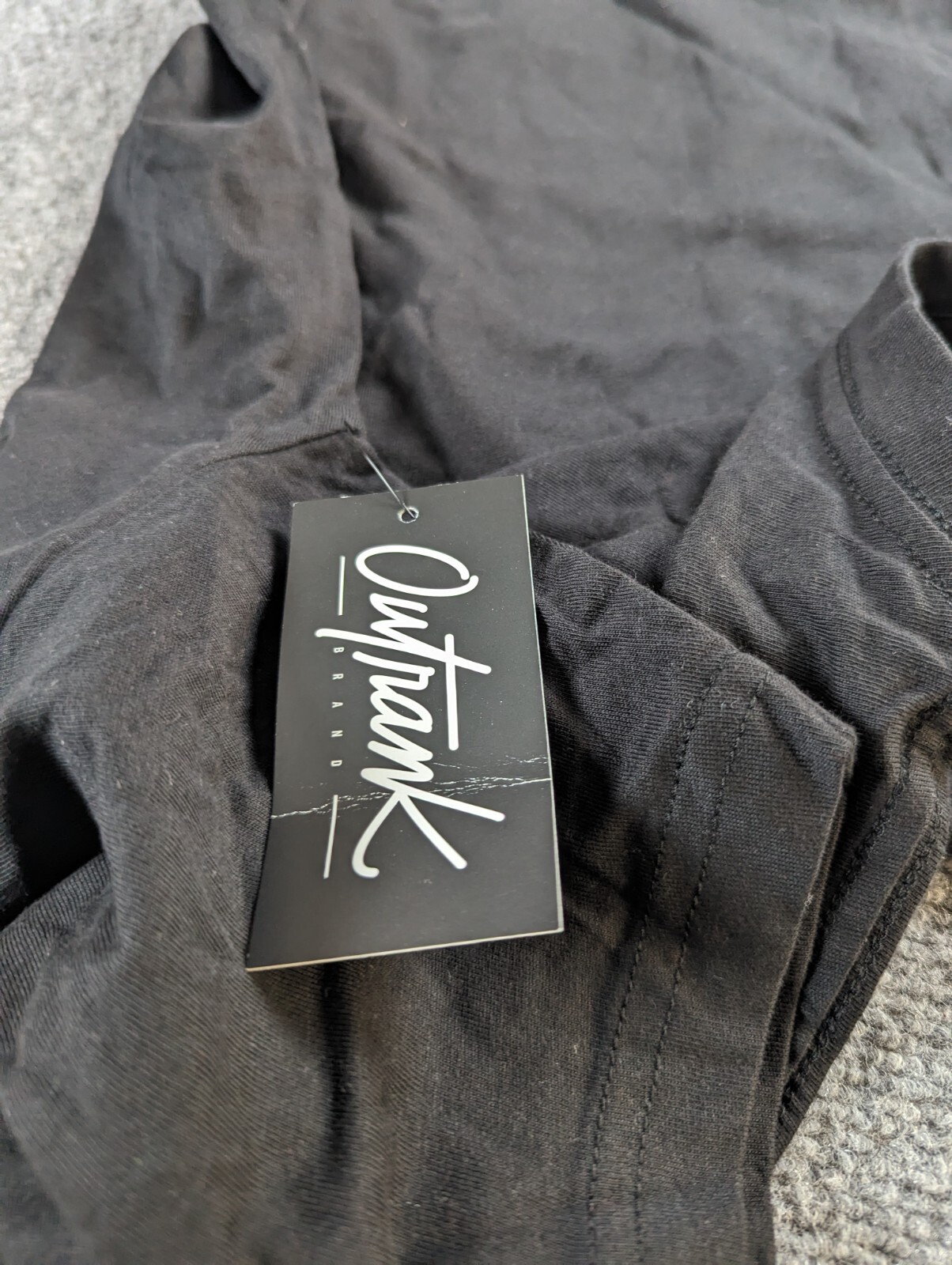 Outrank T-Shirt Men&rsquo;s L Black Graphic Print Money Bags NWT