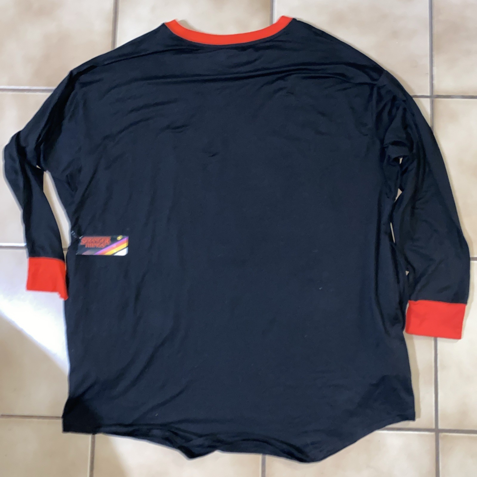 Stranger Thing Long Sleeve T Shirt Netflix Red and Black Size: Large NWT