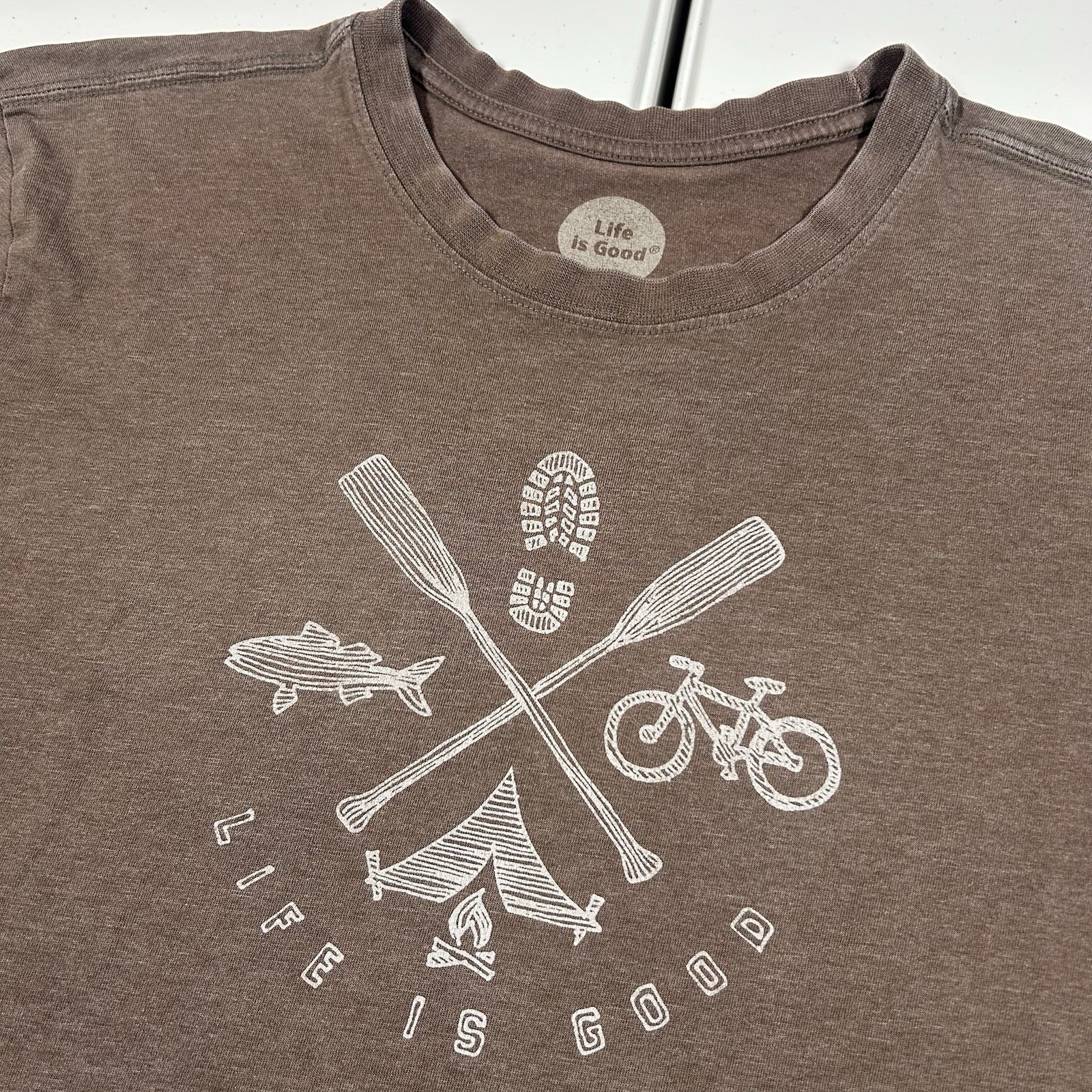 Life is Good Graphic Shirt Crusher Tee Size L Outdoors Sportsman Nature Wildlife
