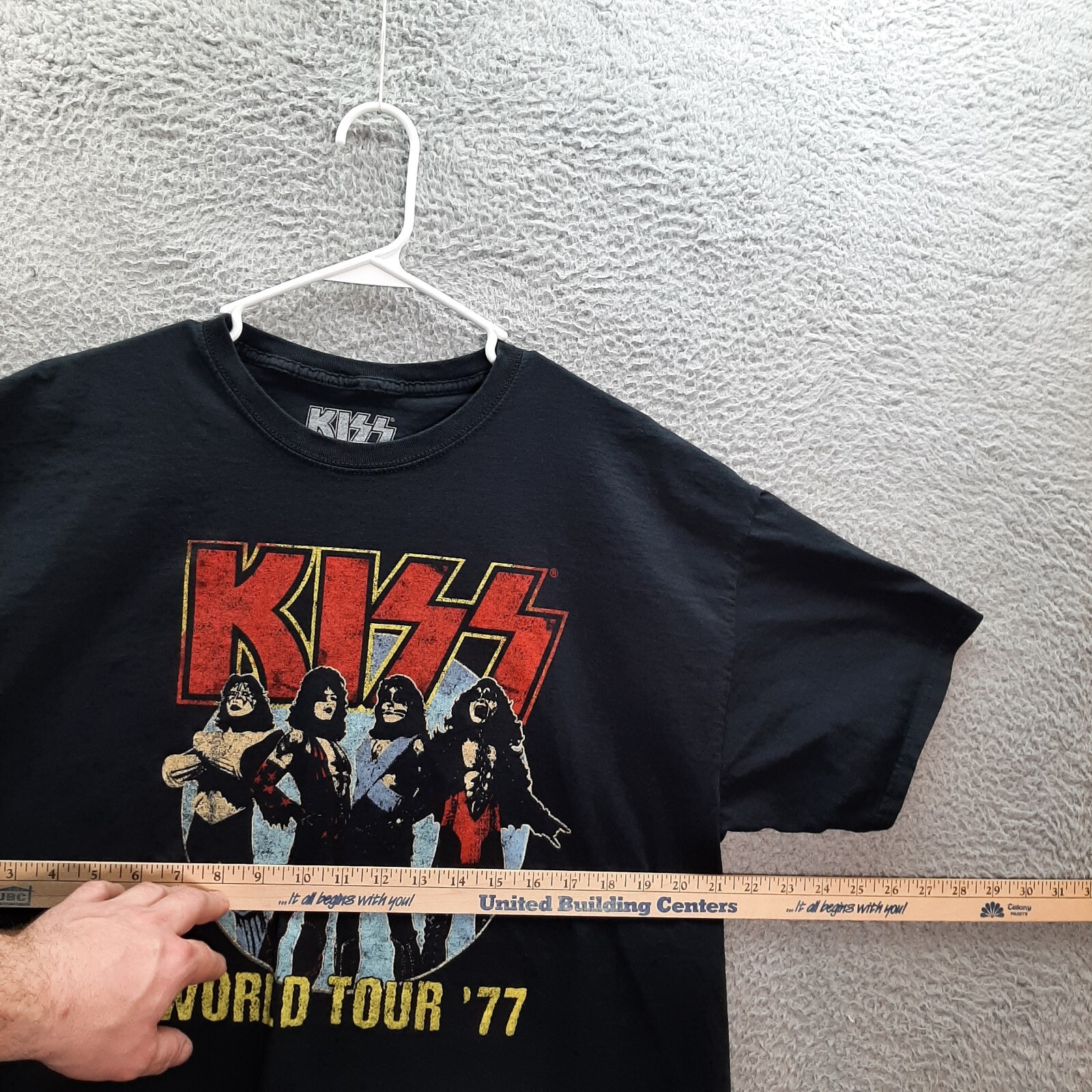Kiss Shirt Adult XL Black Crewneck Short Sleeve Graphic Tee 80s 90s Rock Music